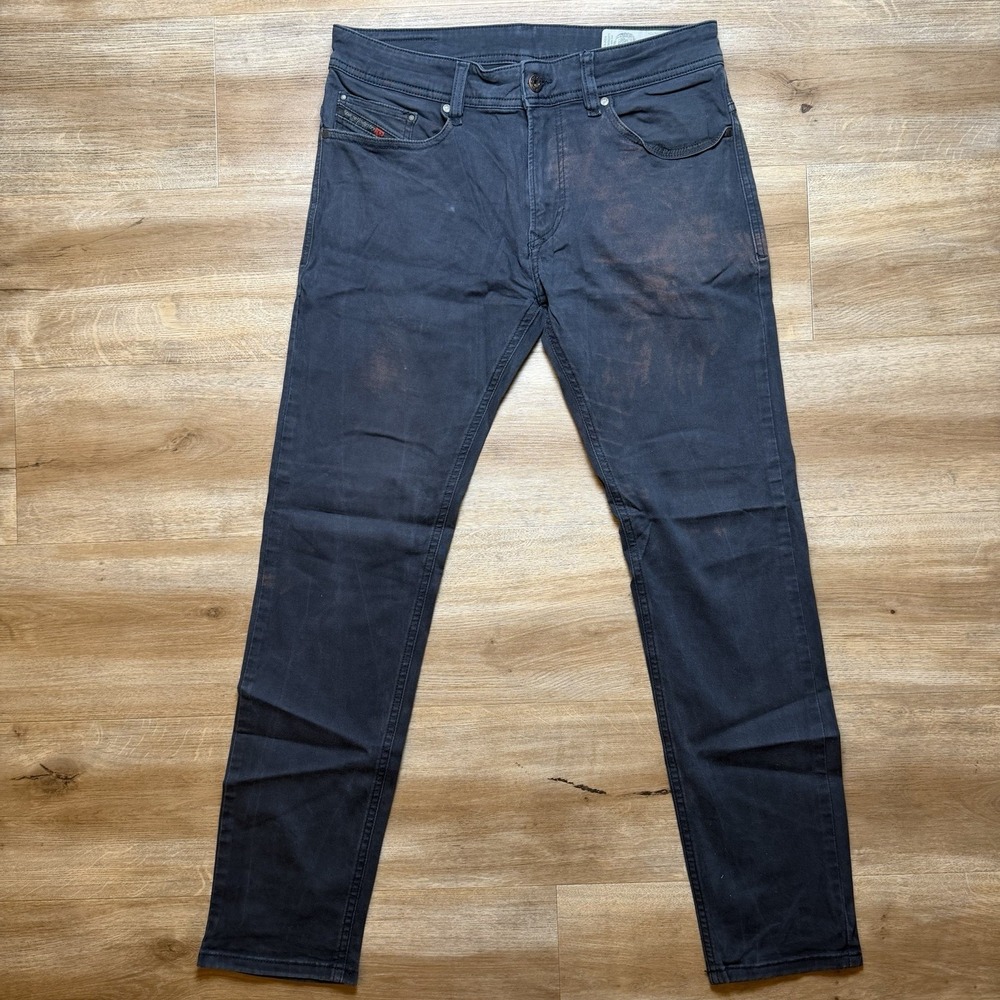 Diesel Thavar-XP-A Jeans Men 29x30 Black Slim Skinny Stretch Dark Faded 0NAHC